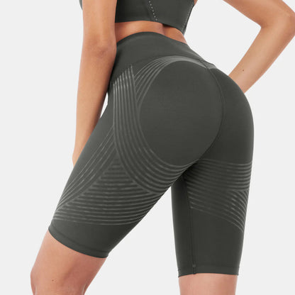 High-Waisted 3D Shaping Shorts Above the Knee