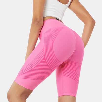 High-Waisted 3D Shaping Shorts Above the Knee